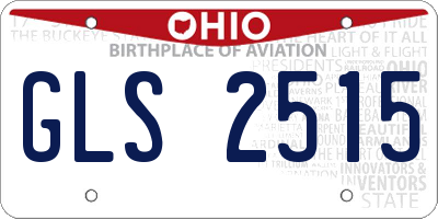 OH license plate GLS2515