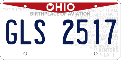 OH license plate GLS2517