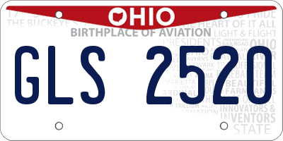 OH license plate GLS2520