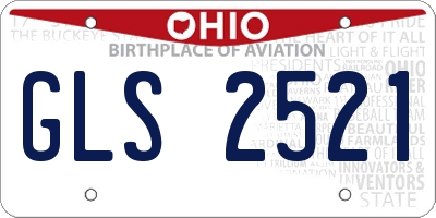 OH license plate GLS2521