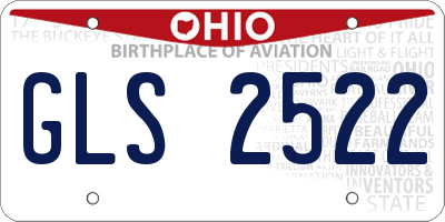 OH license plate GLS2522