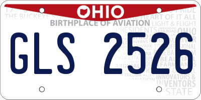 OH license plate GLS2526