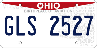 OH license plate GLS2527