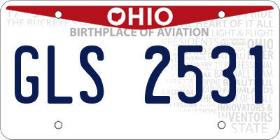 OH license plate GLS2531