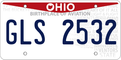 OH license plate GLS2532