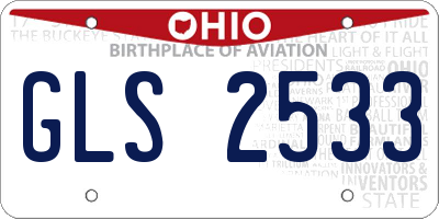 OH license plate GLS2533