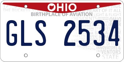OH license plate GLS2534