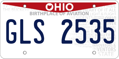 OH license plate GLS2535