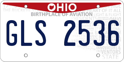 OH license plate GLS2536