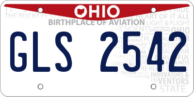 OH license plate GLS2542