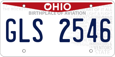 OH license plate GLS2546