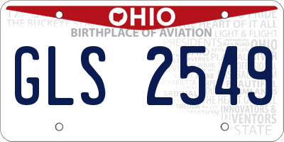 OH license plate GLS2549