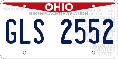 OH license plate GLS2552