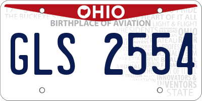 OH license plate GLS2554
