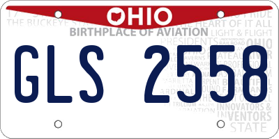 OH license plate GLS2558