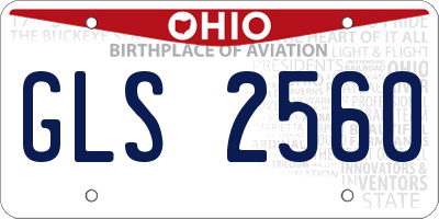OH license plate GLS2560