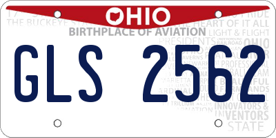 OH license plate GLS2562