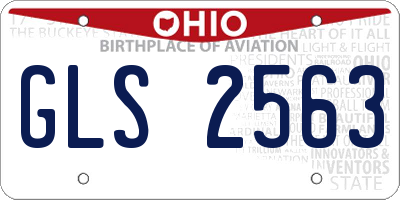OH license plate GLS2563