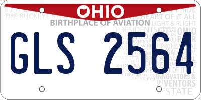 OH license plate GLS2564