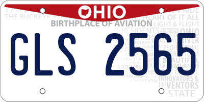 OH license plate GLS2565