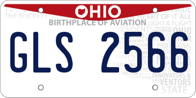 OH license plate GLS2566