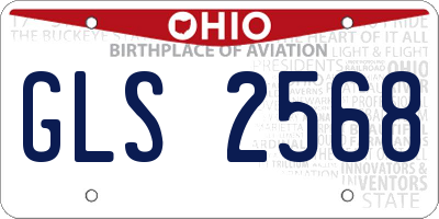 OH license plate GLS2568