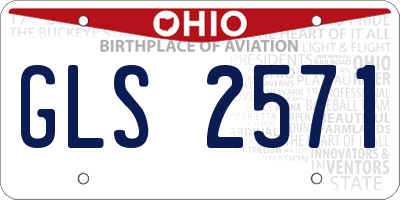 OH license plate GLS2571