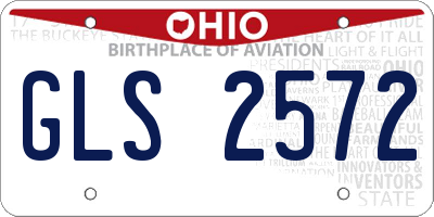 OH license plate GLS2572