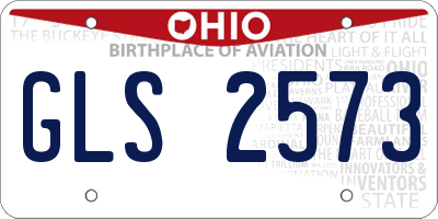 OH license plate GLS2573
