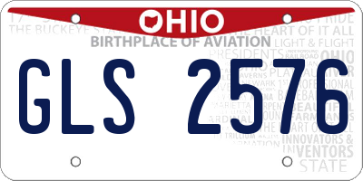 OH license plate GLS2576