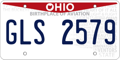 OH license plate GLS2579