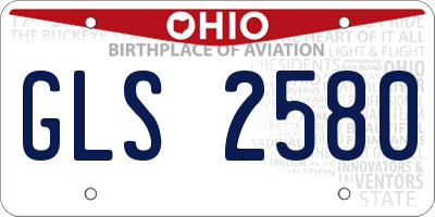 OH license plate GLS2580