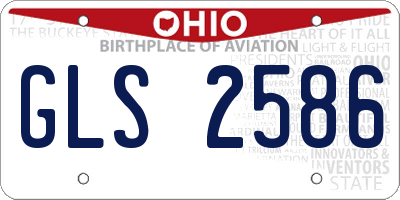 OH license plate GLS2586