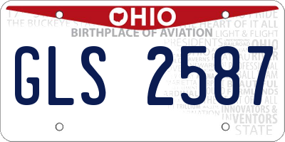 OH license plate GLS2587