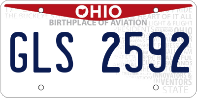 OH license plate GLS2592