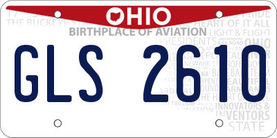 OH license plate GLS2610