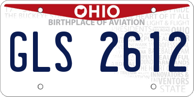 OH license plate GLS2612