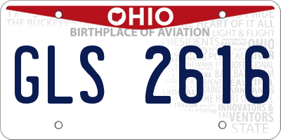 OH license plate GLS2616