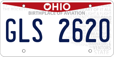 OH license plate GLS2620