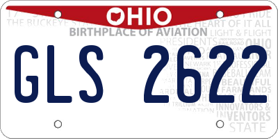 OH license plate GLS2622
