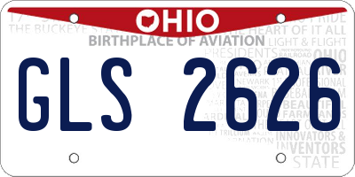 OH license plate GLS2626