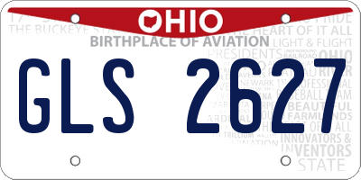 OH license plate GLS2627