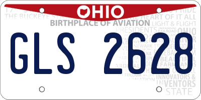 OH license plate GLS2628