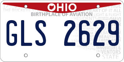 OH license plate GLS2629