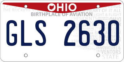 OH license plate GLS2630