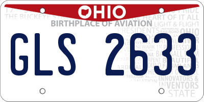 OH license plate GLS2633
