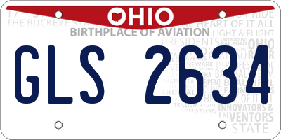 OH license plate GLS2634
