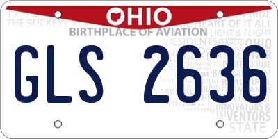 OH license plate GLS2636