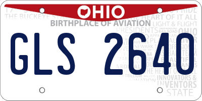 OH license plate GLS2640