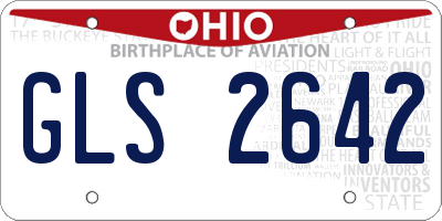 OH license plate GLS2642